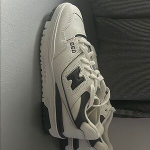New Balance 550 White and Black Athletic Shoes
